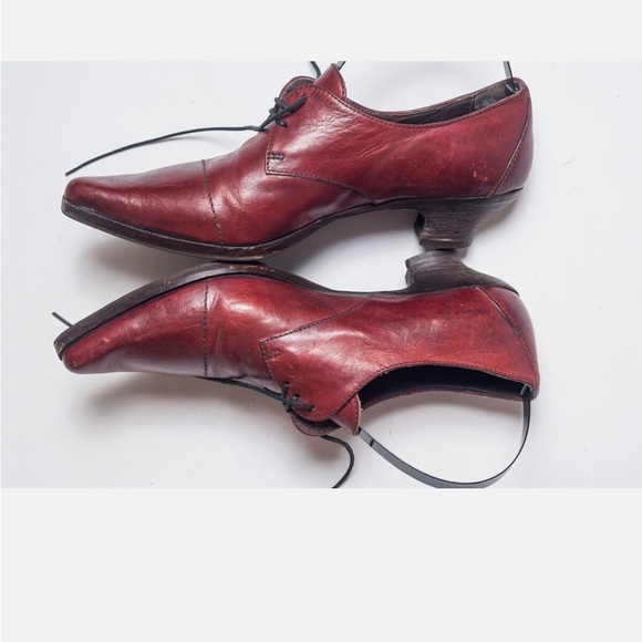 MOMA Womens Burgundy Heeled Shoes - Picture 5 of 9